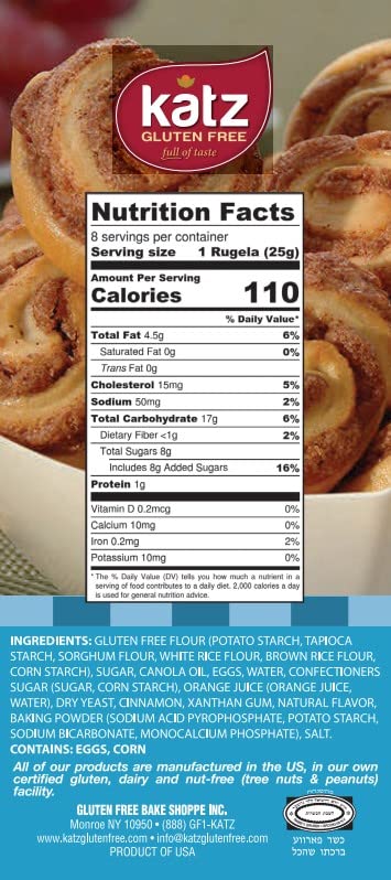 Katz Gluten-Free Cinnamon Rugelach Mini Buns