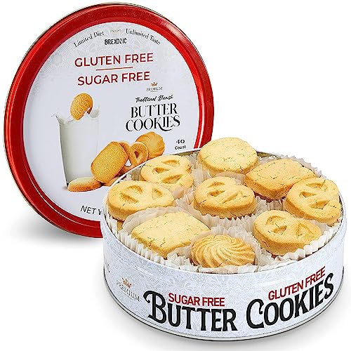Gluten-Free Sugar-Free Danish Butter Cookies 36 Count