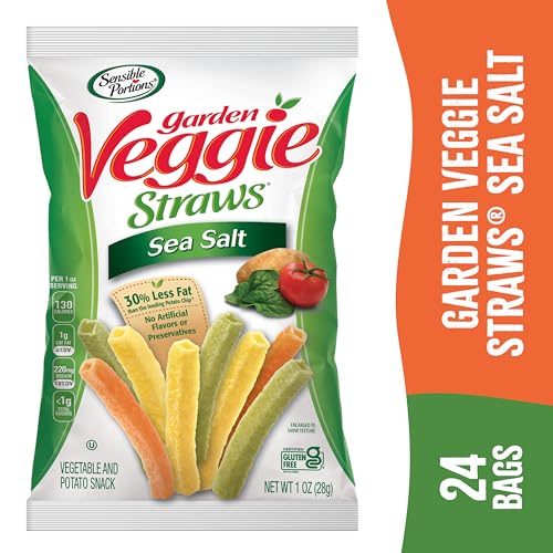 Sensible Portions Sea Salt Veggie Straws, 24-Pack