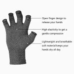 Duerer Arthritis Compression Fingerless Gloves - Gray