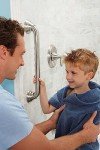 24-Inch Designer Shower Grab Bar with Curled Grip