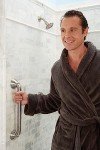 24-Inch Designer Shower Grab Bar with Curled Grip