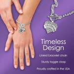 Rheumatoid Arthritis Awareness Silver Toggle Bracelet