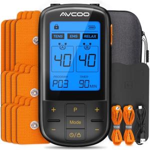 AVCOO 3-in-1 Rechargeable TENS and EMS Pain Relief