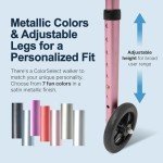 Lumex Lightweight Folding 2-Wheel Walker - Pink