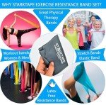 5-Pack Non-Latex Resistance Bands for Therapy and Strength