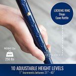 Lightweight Adjustable Aluminum Walking Cane - Blue Ice