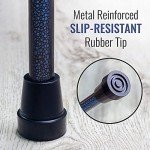 Lightweight Adjustable Aluminum Walking Cane - Blue Ice
