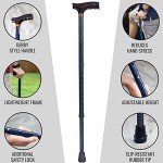 Lightweight Adjustable Aluminum Walking Cane - Blue Ice