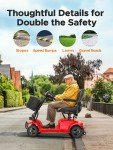 Folding Power Wheelchair with 4 Wheels