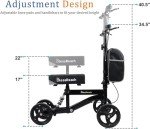 Knee Scooter Walker for Foot Injuries - Black