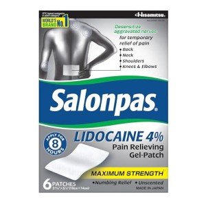 Salonpas Lidocaine Pain Relief Gel-Patch 6 Count