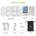 AUVON Dual Channel TENS Unit for Pain Relief