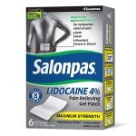 Salonpas Lidocaine Pain Relief Gel-Patch 6 Count