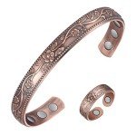 Women's Copper Magnetic Bracelet and Ring Set
