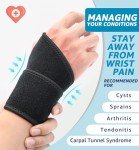 Adjustable Wrist Brace for Arthritis Relief (2 Pack)