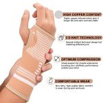 Copper Compression Wrist Sleeve for Arthritis Support