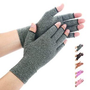 Duerer Arthritis Compression Fingerless Gloves - Gray