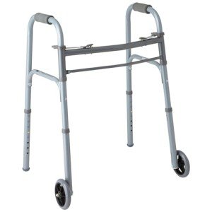 Lightweight Folding Walker with 5” Wheels - 4 Pack