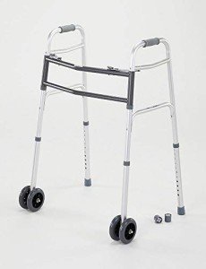 Heavy-Duty Aluminum Walker with Dual Wheels