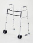 Heavy-Duty Aluminum Walker with Dual Wheels
