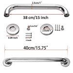 16" Chrome Shower Grab Bar - 2 Pack