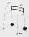 Heavy-Duty Aluminum Walker with Dual Wheels