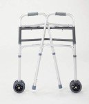 Heavy-Duty Aluminum Walker with Dual Wheels