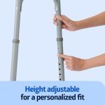 Lightweight Folding Walker with 5” Wheels - 4 Pack