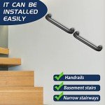 Sturdy 12” Hand Railing for Indoor/Outdoor Safety
