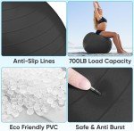 APEXUP Anti-Slip Yoga and Pilates Exercise Ball