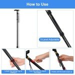 Adjustable Lightweight Folding Cane for Arthritis Relief