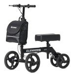 ELENKER Deluxe Steerable Knee Walker Scooter - Black
