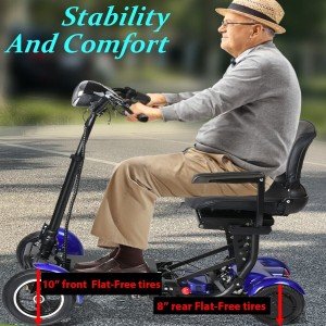 Foldable 4-Wheel Scooter for Arthritis Relief