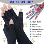 Fingerless Copper Compression Gloves for Joint Relief