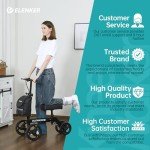 ELENKER Deluxe Steerable Knee Walker Scooter - Black