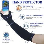 Fingerless Copper Compression Gloves for Joint Relief