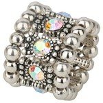 Stretch Band Rings for Arthritis Relief - Silver AB