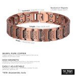 Men's Adjustable 99.9% Pure Copper Bracelet