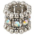 Stretch Band Rings for Arthritis Relief - Silver AB