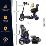 Foldable 4-Wheel Scooter for Arthritis Relief