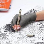 Duerer Arthritis Compression Fingerless Gloves - Gray