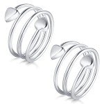 Adjustable Copper Magnetic Heart Ring for Women
