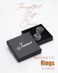 Adjustable Copper Magnetic Heart Ring for Women