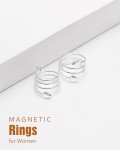 Adjustable Copper Magnetic Heart Ring for Women