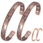 Magnetic Copper Bracelets for Arthritis Relief - 2 Pack