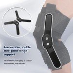 Open Patella Hinged Knee Brace with Compression Support