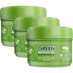 3-Pack Green Pain Relief Gel with Eucalyptus