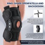 Open Patella Hinged Knee Brace with Compression Support