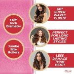 Annie Foam Cushion Rollers, 1.5 Inch, Pink, 6 Pack